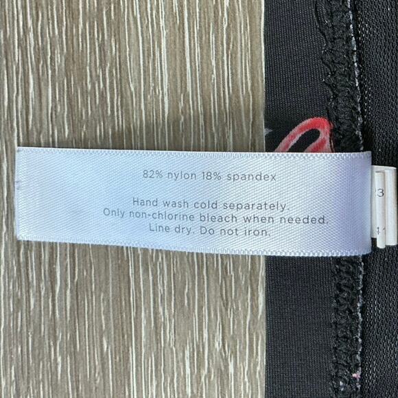 Swim by Cacique Flamingo Black High‎ Waist Bottoms Size 18 - Picture 4 of 6